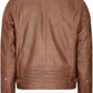 Blackhorn Leather – Men’s Genuine Leather Biker Jacket (Wood Brown)