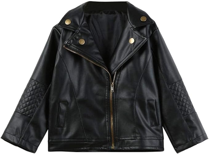 Blackhorn Leather – Toddler & Baby Faux Leather Biker Jacket (1–6Y)