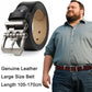 Blackhorn Leather Men’s Belt – Genuine Cowhide, Big & Tall Sizes 28"-64", Casual & Dress Belt in Black & Brown