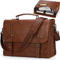 Blackhorn Leather Messenger Bag for Men | 17 Inch Vintage Laptop Briefcase & Travel Satchel