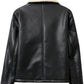 Blackhorn Leather Men’s Double-Sided Faux Leather Jacket – Thick, Warm, Stylish Winter Coat