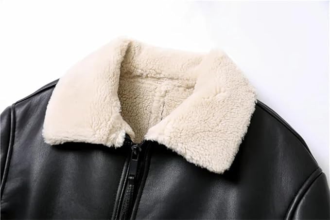 Blackhorn Leather Men’s Double-Sided Faux Leather Jacket – Thick, Warm, Stylish Winter Coat