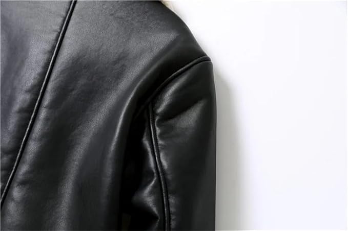 Blackhorn Leather Men’s Double-Sided Faux Leather Jacket – Thick, Warm, Stylish Winter Coat