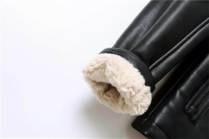 Blackhorn Leather Men’s Double-Sided Faux Leather Jacket – Thick, Warm, Stylish Winter Coat