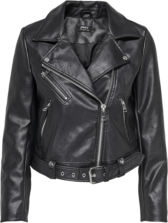 Blackhorn Leather – Women’s Faux Leather Biker Jacket (Onlvera Inspired)