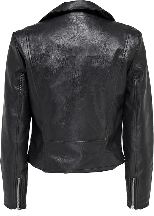 Blackhorn Leather – Women’s Faux Leather Biker Jacket (Onlvera Inspired)